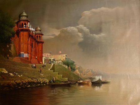 Banaras Ghat At Day For Sale