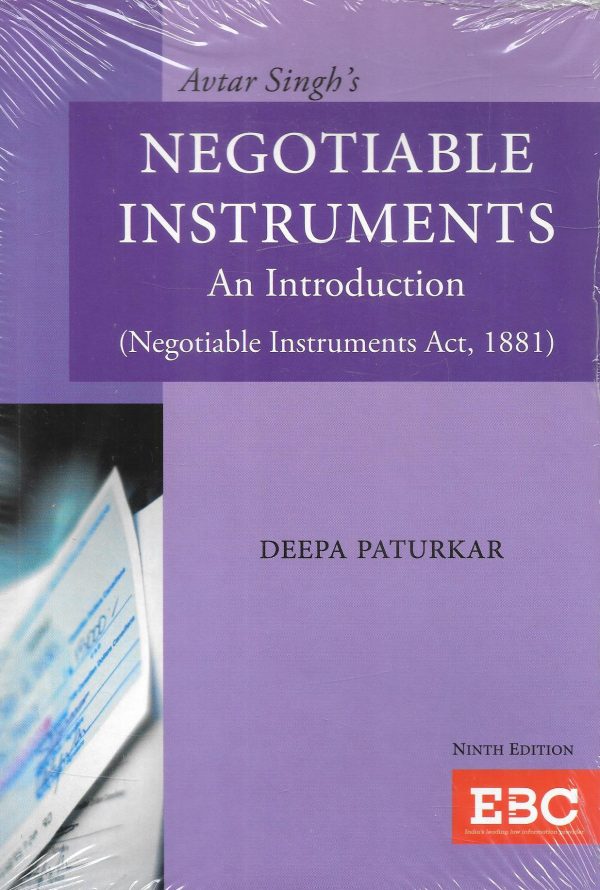 Avtar Singh s Negotiable Instruments: An Introduction Hot on Sale