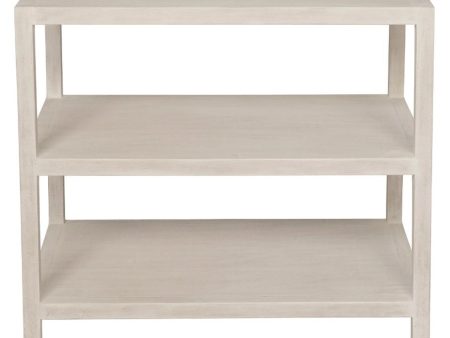 2 Shelf Side Table, White Wash For Discount