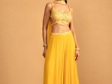 YELLOW PALAZZO SET For Cheap