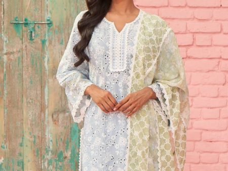 Aaroh Set-Aankhi Dupatta - Light Blue For Sale