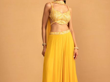 YELLOW DHOTI SET For Discount