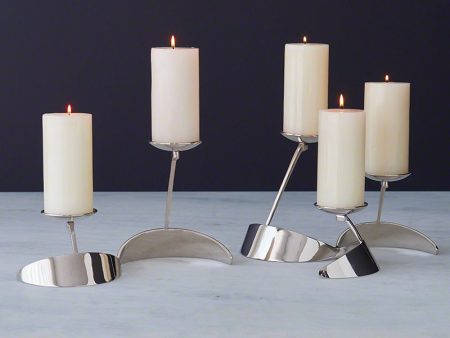 S Candle Holder Nickle Online now