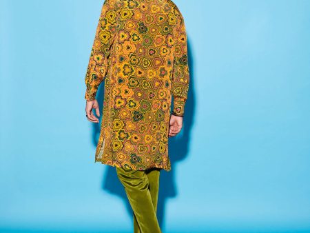 YELLOW  MENS KURTA Discount