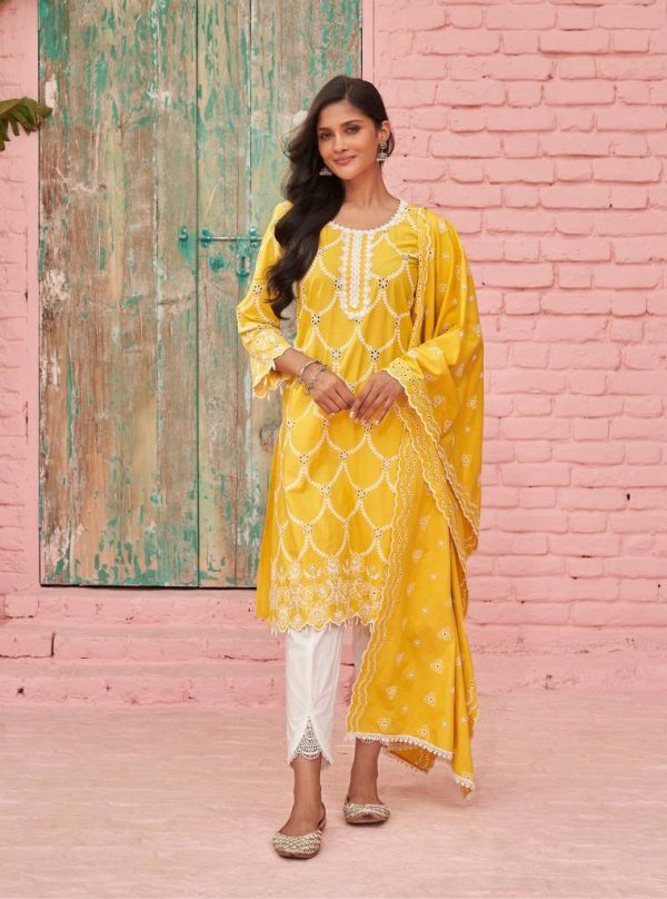 Aashay Kurta with Aashvi Pants-Vayana Dupatta - Yellow Fashion