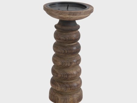 Mango Wood 8 Candle Holder - 2  Pillar Supply