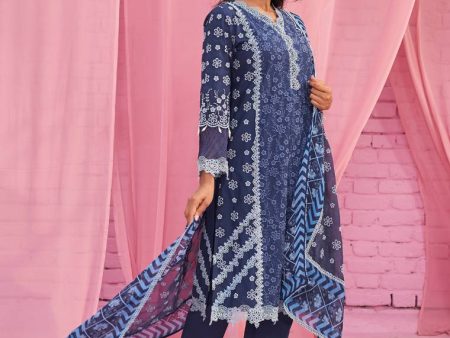 Adhira Set-Avena Dupatta - Navy Hot on Sale