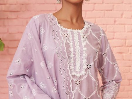 Aashay Kurta with Kriya Pants-Vayana Dupatta - Lilac For Cheap